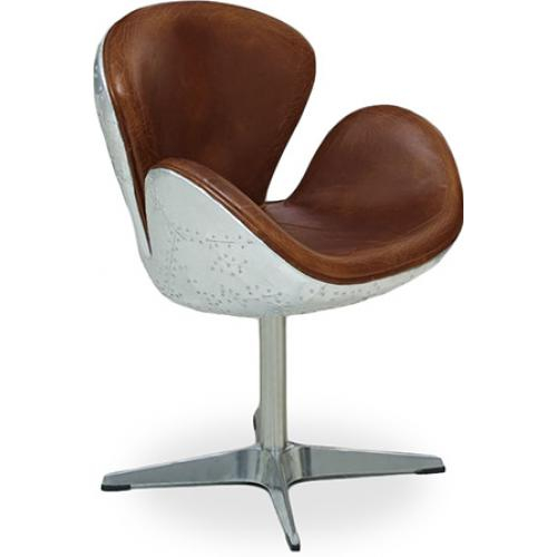  Buy Swin Chair Aviator Armchair - Microfiber Aged Leather Effect Brown 25625 - in the EU