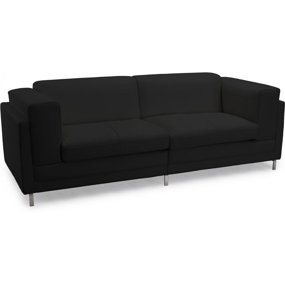  Buy Cava Design Sofa (2 seats) - Faux Leather Black 16611 - in the EU