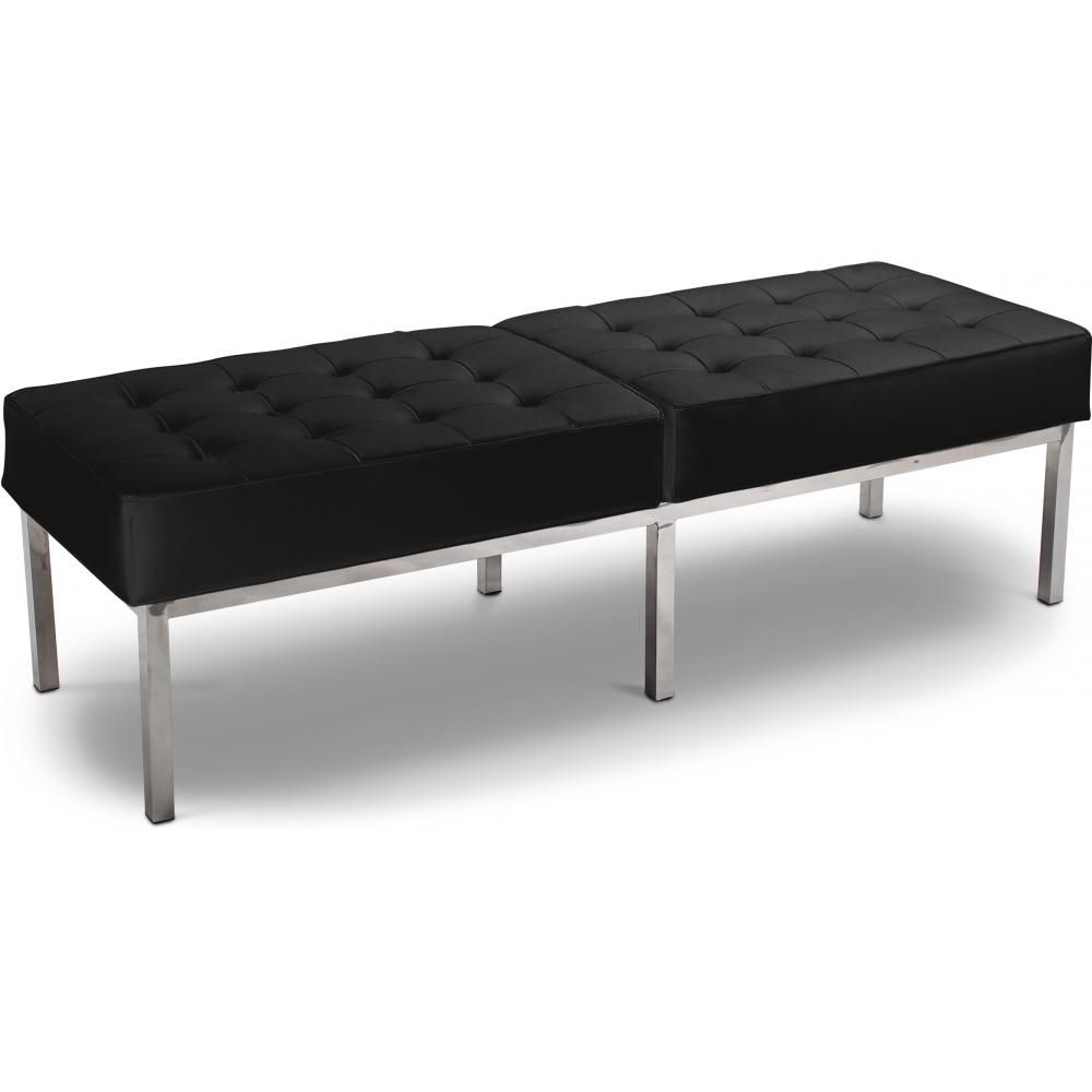  Buy Bench Upholstered in Polyurethane - 3 Seats - Yaner Black 13216 - in the EU