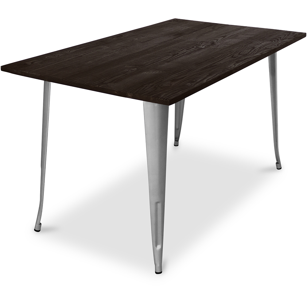  Buy Bistrot Metalix Industrial Dining Table - 140 cm - Dark Wood Steel 58996 - in the EU
