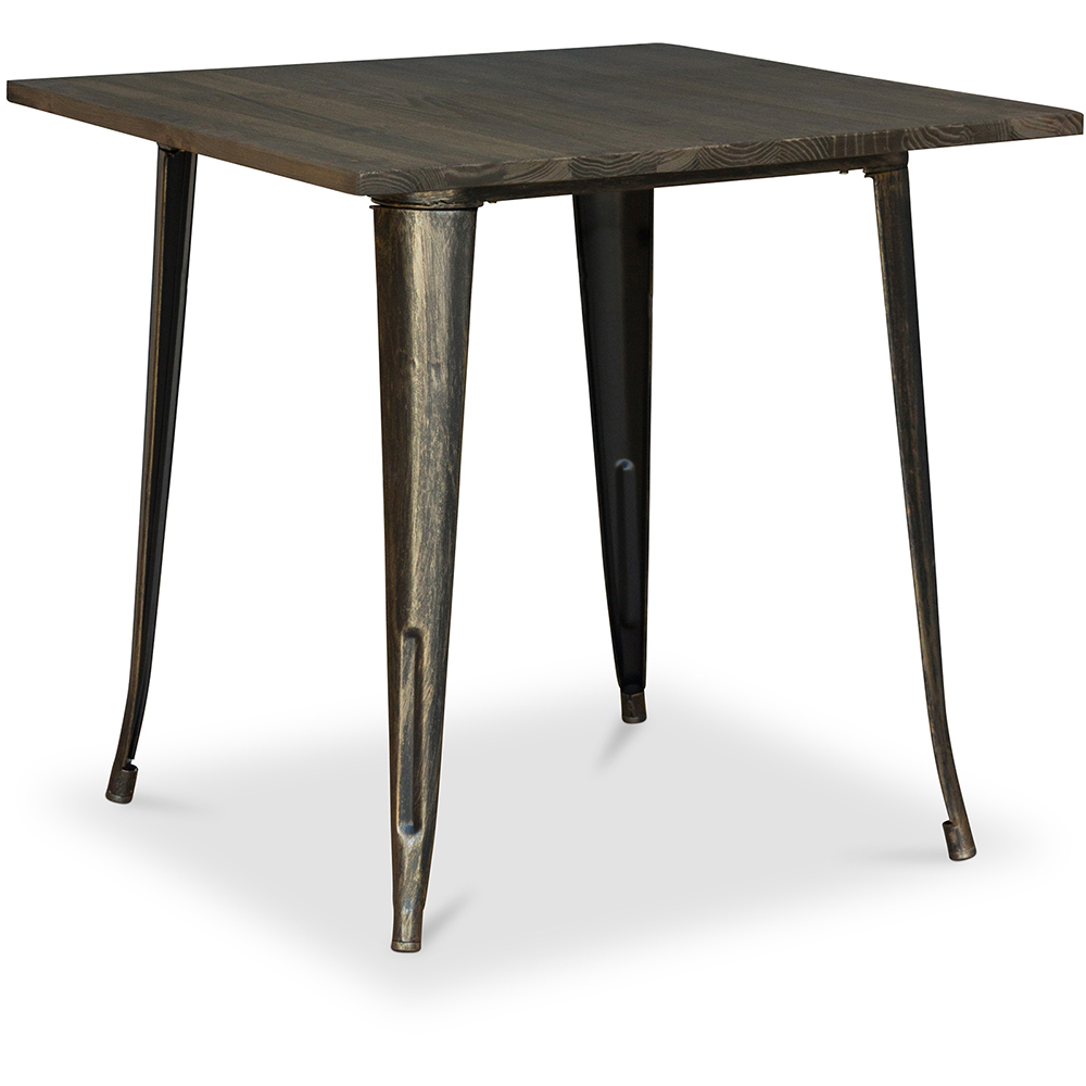  Buy Bistrot Metalix Industrial Dining Table - 80 cm - Dark Wood Metallic bronze 58995 - in the EU