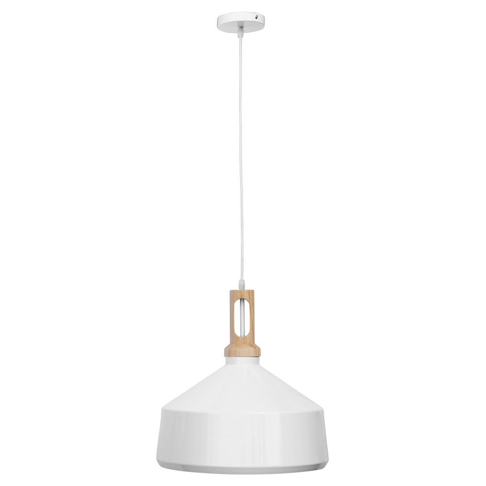  Buy White metal and wood ceiling lamp - Vidar White 59164 - in the EU