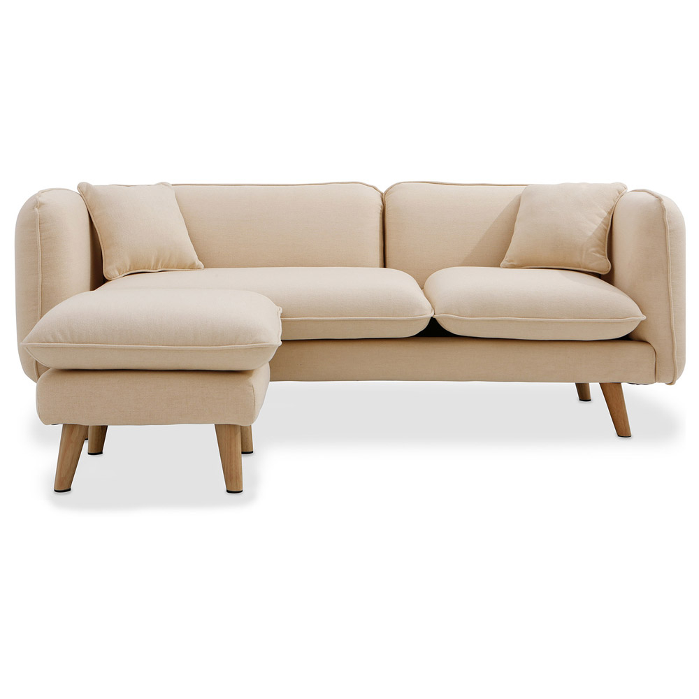  Buy Scandinavian style corner sofa - Eider Beige 58759 - in the EU
