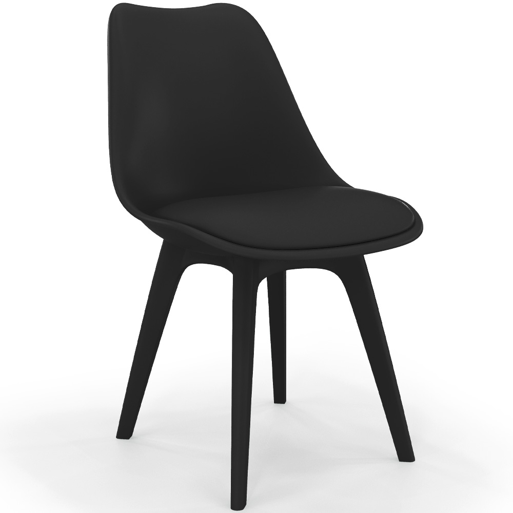  Buy Premium Brielle Scandinavian Design chair with cushion Black 59277 - in the EU