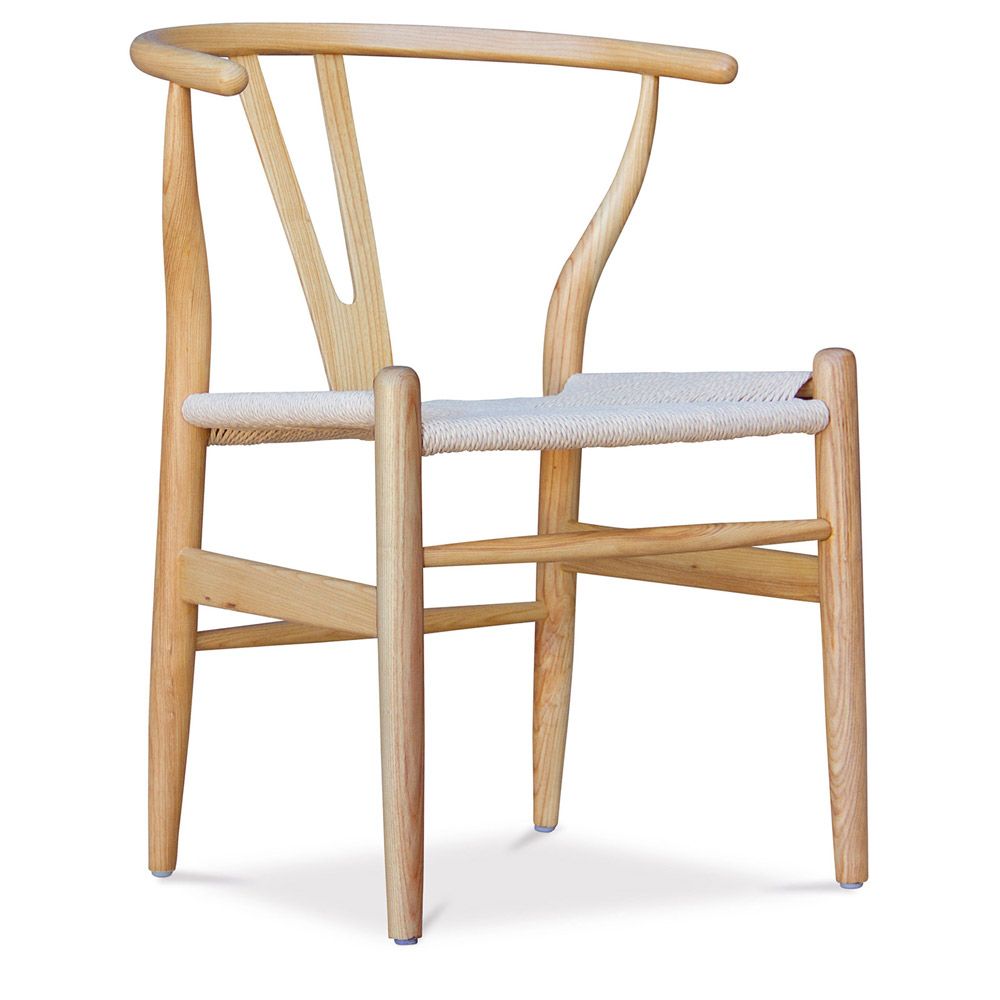  Buy Dining Chair Scandinavian Design Wooden Cord Seat - Wish Natural wood 16432 - in the EU