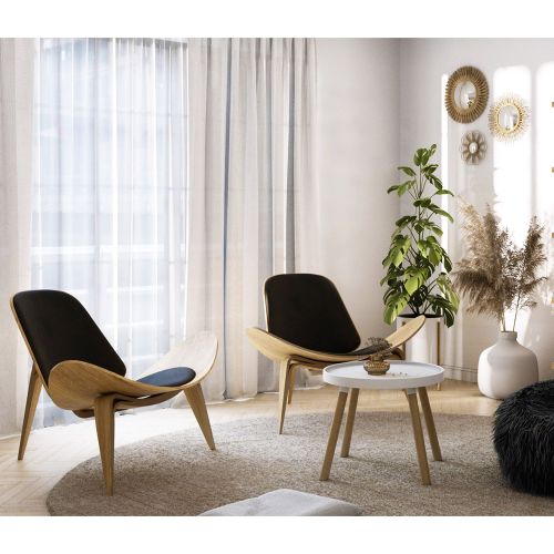 Leather scandi armchair cheap