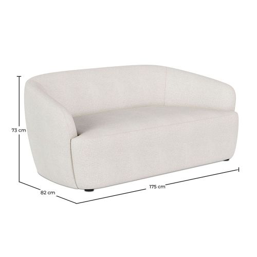 Buy Curved Sofa 2 Seater Boucle Fabric Curva in the Europe MyFaktory