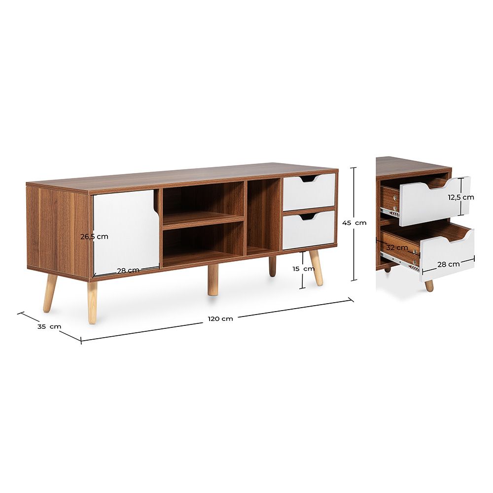 Buy Wooden TV Stand Scandinavian Design Lal Natural wood 60409