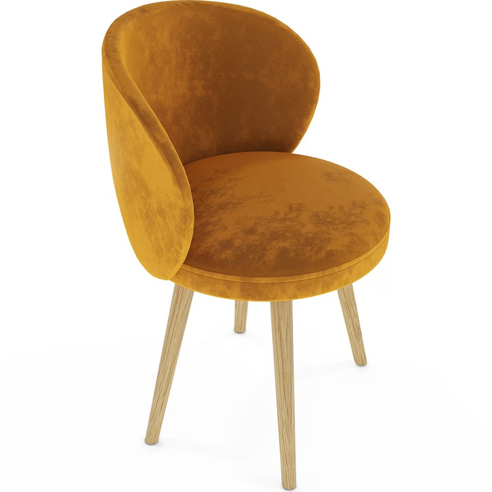 upholstered yellow dining chairs