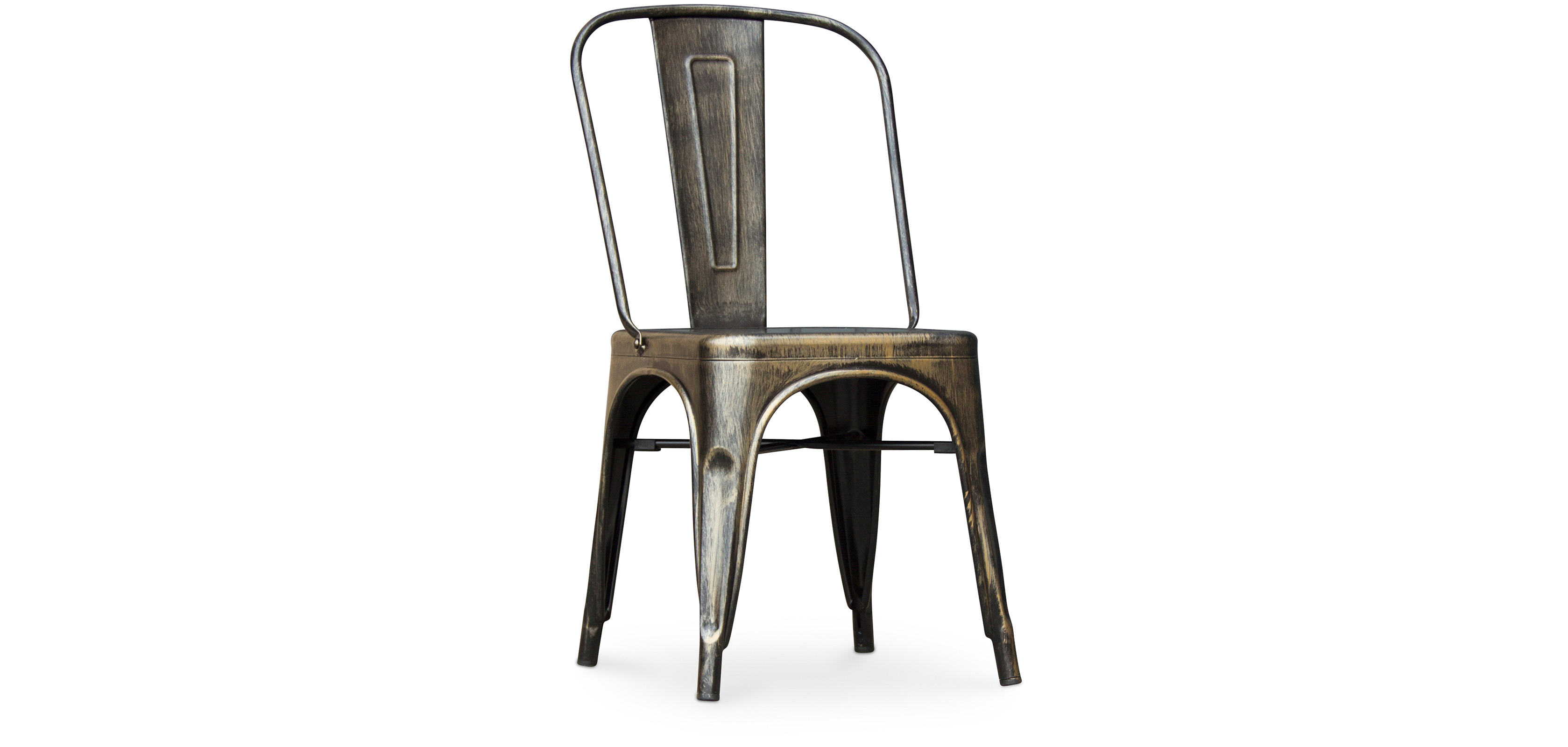 Buy Dining chair Bistrot Metalix Industrial Square Metal - New Edition Metallic bronze 32871 - in the EU
