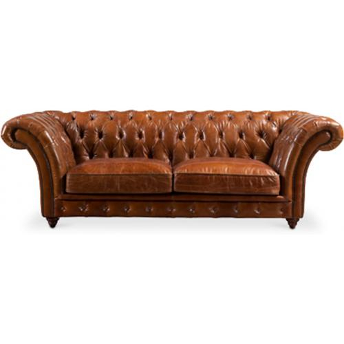 Victorian Style Vintage Leather, Victorian Style Leather Sofa