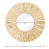 Buy Wall Mirror - Boho Bali Round Design (60 cm) - Gaui Natural wood 60057 in the Europe