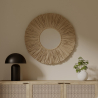 Buy Wall Mirror - Boho Bali Round Design (60 cm) - Gaui Natural wood 60057 with a guarantee