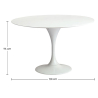 Buy Round Fiberglass Tulipa Table - 110cm White 29845 - prices