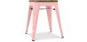 Buy Industrial Design Stool - Wood & Steel - 45cm - Metalix Pastel orange 58350 - prices
