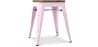 Buy Industrial Design Stool - Wood & Steel - 45cm - Metalix Pastel pink 58350 at MyFaktory