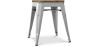 Buy Industrial Design Stool - Wood & Steel - 45cm - Metalix Light grey 58350 - in the EU