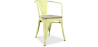 Buy Bistrot Metalix Chair with Armrest - Metal and Light Wood Pastel yellow 59711 with a guarantee