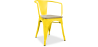 Buy Bistrot Metalix Chair with Armrest - Metal and Light Wood Yellow 59711 - prices