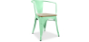 Buy Bistrot Metalix Chair with Armrest - Metal and Light Wood Mint 59711 in the Europe