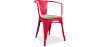 Buy Bistrot Metalix Chair with Armrest - Metal and Light Wood Red 59711 - in the EU