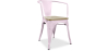 Buy Bistrot Metalix Chair with Armrest - Metal and Light Wood Pastel pink 59711 - prices