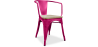 Buy Bistrot Metalix Chair with Armrest - Metal and Light Wood Fuchsia 59711 at MyFaktory