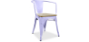 Buy Bistrot Metalix Chair with Armrest - Metal and Light Wood Lavander 59711 home delivery