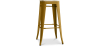 Buy Bistrot Metalix style stool - 76cm  - Metal and Light Wood Gold 59704 at MyFaktory