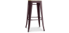 Buy Bistrot Metalix style stool - 76cm  - Metal and Light Wood Bronze 59704 with a guarantee