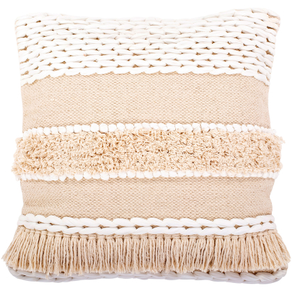 Buy Square Cotton Cushion in Boho Bali Style cover + filling - Hera White 60183 - in the EU