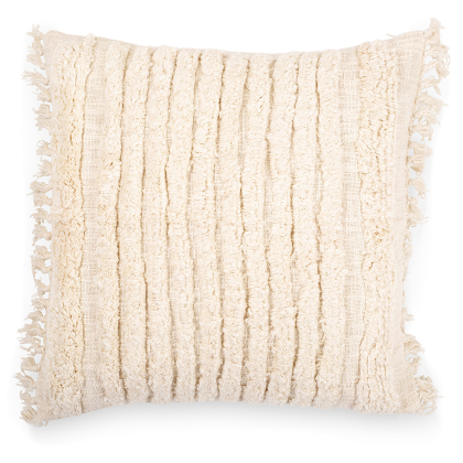 Buy Square Cotton Cushion in Boho Bali Style cover + filling - Forala Cream 60210 in the Europe