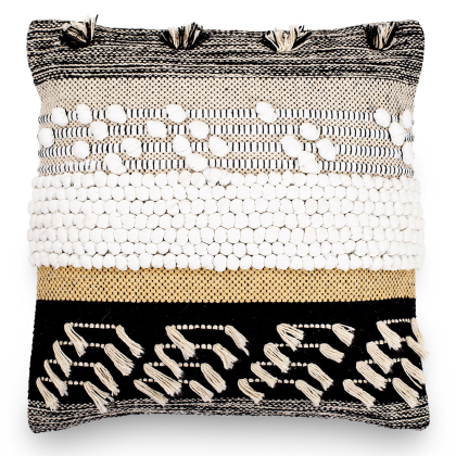 Buy Square Cotton Cushion in Boho Bali Style cover + filling - Claudia Multicolour 60215 - prices