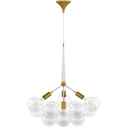 Buy Glass Ball Ceiling Lamp - Design Pendant Lamp - 12 Globes - Plaus White 60404 at MyFaktory