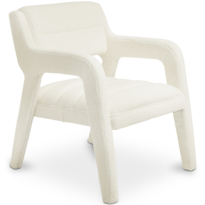 Buy Upholstered Dining Chair - White Boucle - Larsa White 60544 home delivery