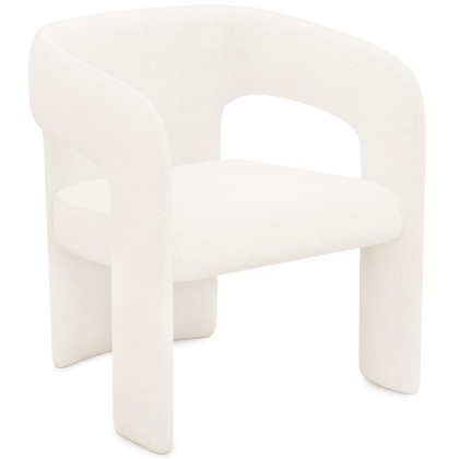 Buy Upholstered Dining Chair - White Boucle - Alexa White 60551 - prices